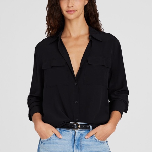 Silk Utility Shirt - Brand New - NEVER WORN - Black